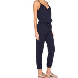 Bobi Supreme Jersey Tied Waist V Neck Jumpsuit